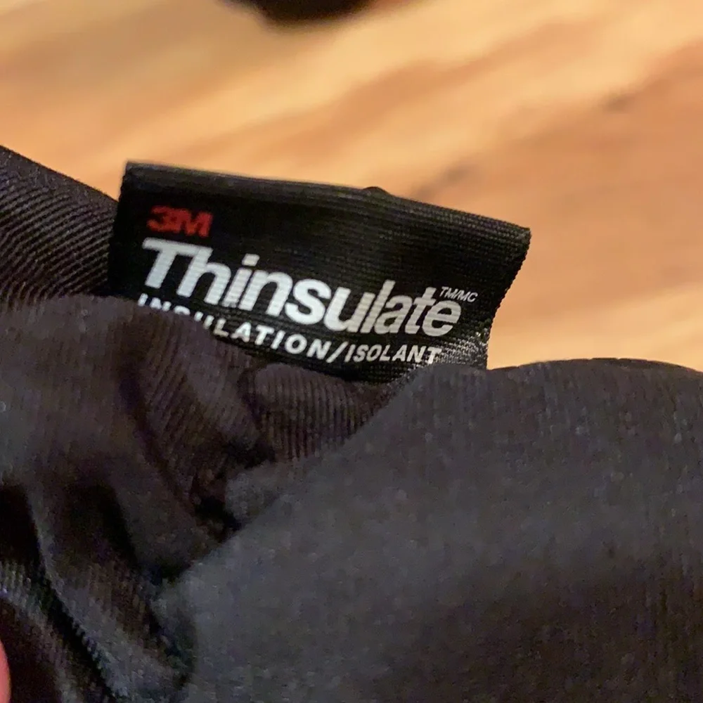 Kids thinsulate insulated warm lined mitten rubber palms SMALL MEDIUM black gray